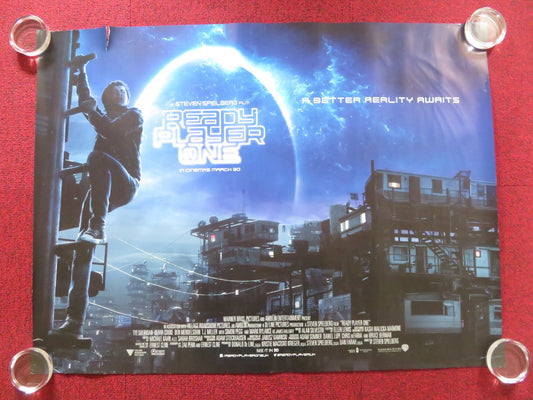 READY PLAYER ONE UK QUAD (30"x 40") ROLLED POSTER SPIELBERG TYE SHERIDAN 2018