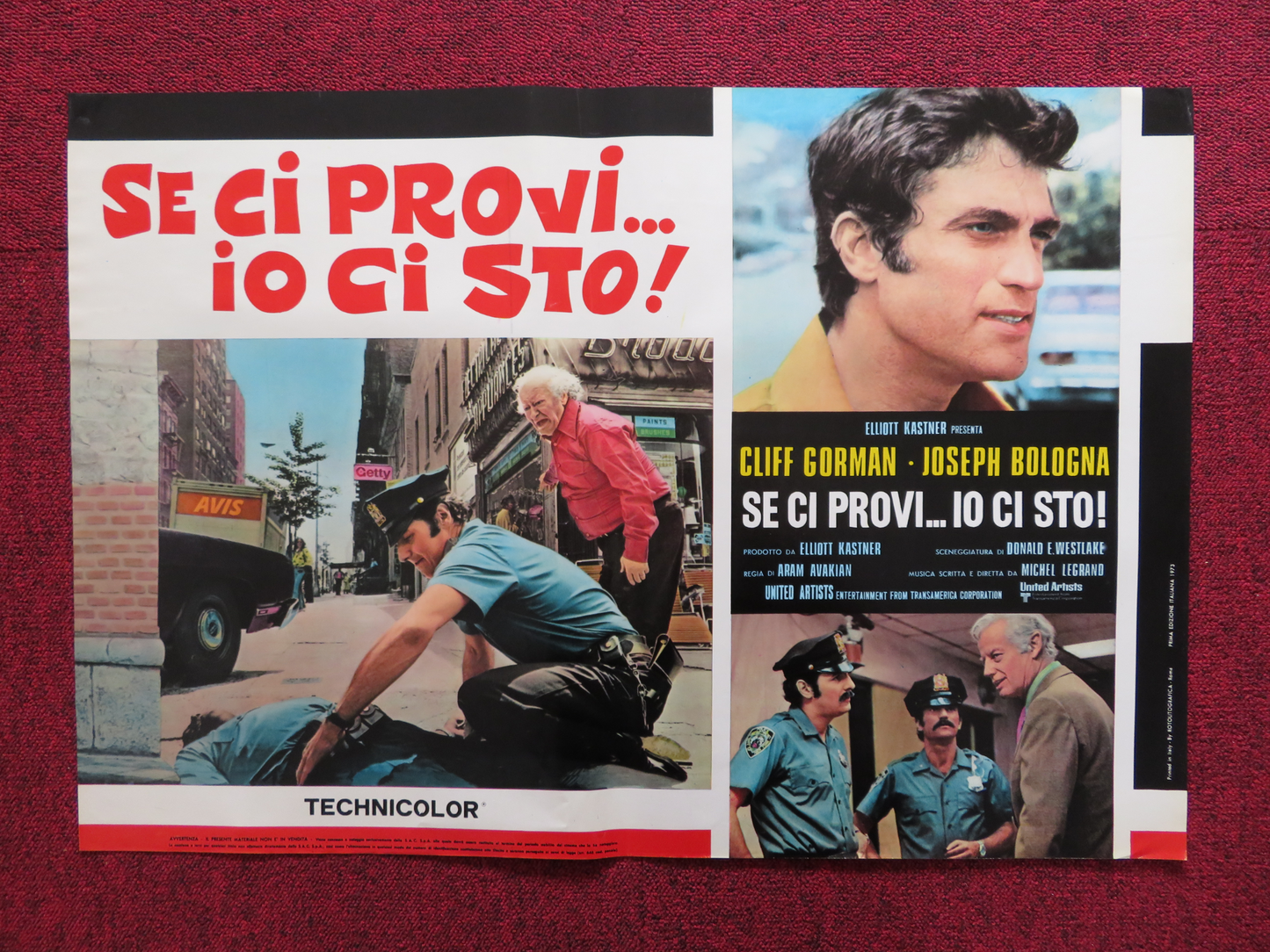 SE CI PROVI...IO CI STO! - E ITALIAN FOTOBUSTA POSTER CLIFF GORMAN 1973