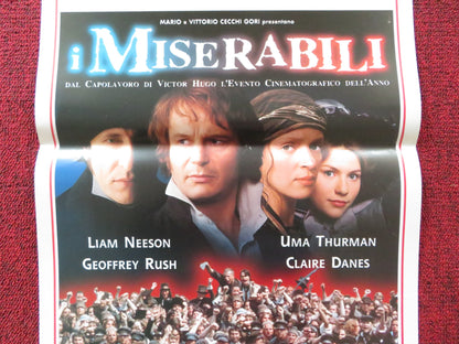 LES MISERABLES ITALIAN LOCANDINA POSTER LIAM NEESON UMA THURMAN 1998