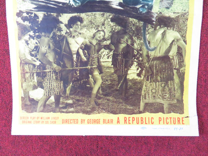 DAUGHTER OF THE JUNGLE US INSERT (14"x 36") POSTER LOIS HALL JAMES CARDWELL 1949