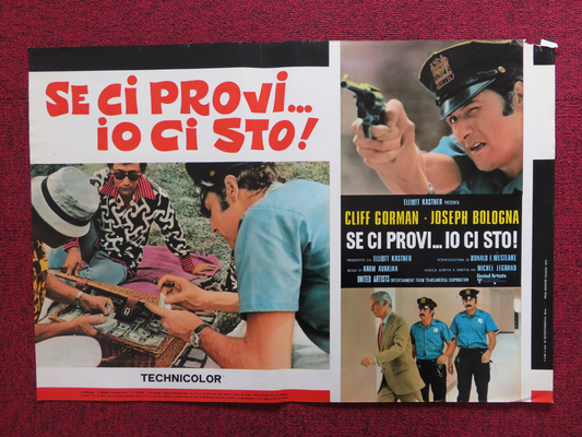 SE CI PROVI...IO CI STO! - G ITALIAN FOTOBUSTA POSTER CLIFF GORMAN 1973