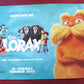 THE LORAX UK QUAD ROLLED POSTER DANNY DEVITO ED HELMS 2012