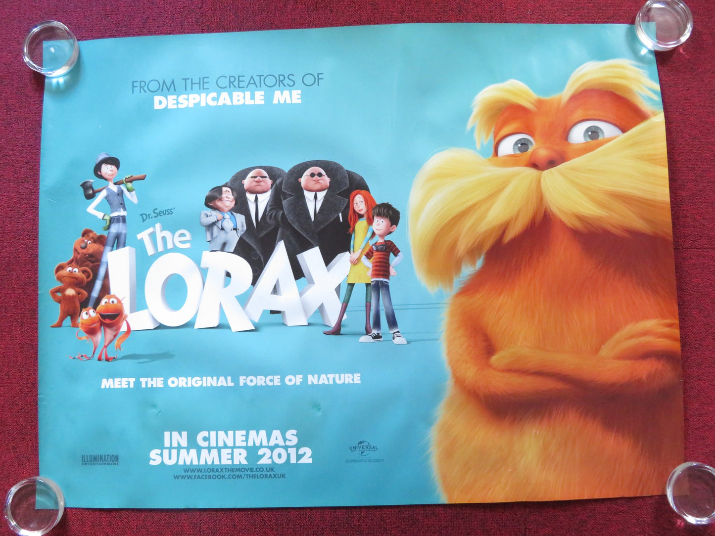 THE LORAX UK QUAD ROLLED POSTER DANNY DEVITO ED HELMS 2012