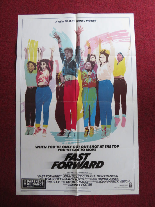 FAST FORWARD FOLDED US ONE SHEET POSTER JOHN SCOTT CLOUGH DON FRANKLIN 1985