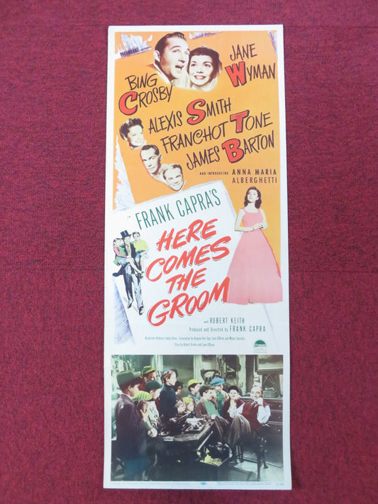 HERE COMES THE GROOM US INSERT (14"x 36") POSTER BING CROSBY JANE WYMAN 1951