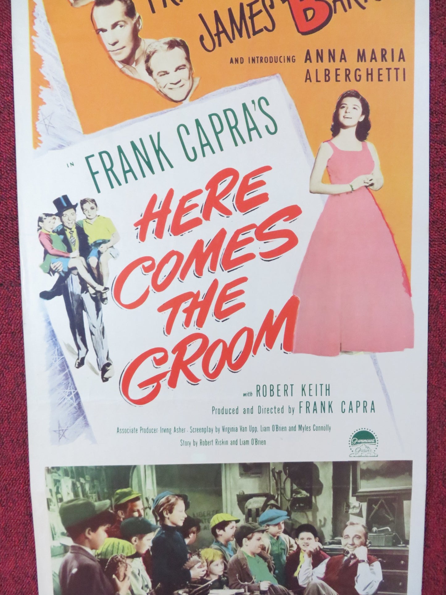 HERE COMES THE GROOM US INSERT (14"x 36") POSTER BING CROSBY JANE WYMAN 1951