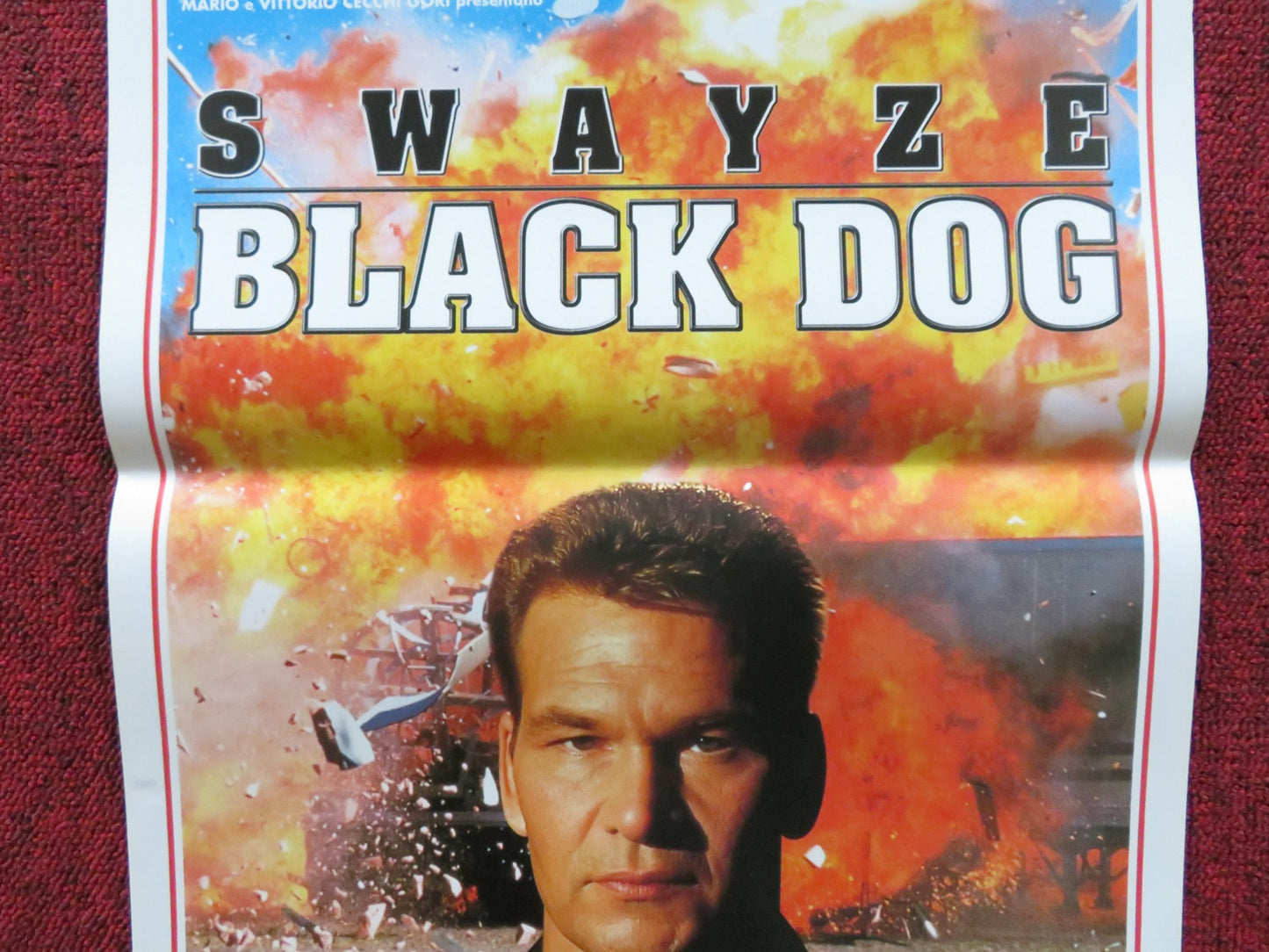 BLACK DOG ITALIAN LOCANDINA POSTER PATRICK SWAYZE MEAT LOAF 1998