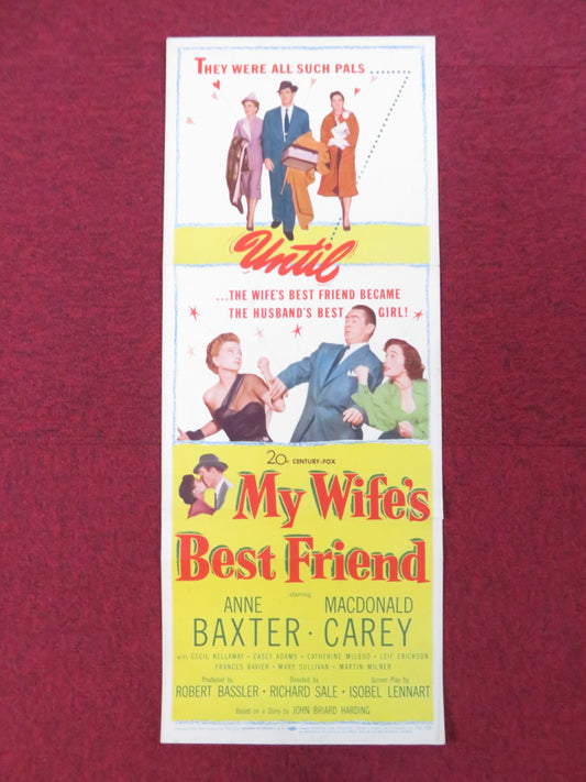 MY WIFE'S BEST FRIEND US INSERT (14"x 36") POSTER ANNE BAXTER CAREY 1952