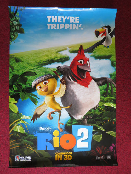 RIO 2 - c UK ONE SHEET ROLLED POSTER JAKE T. AUSTIN CARLINHOS BROWN 2014