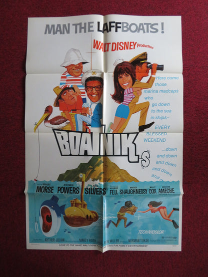 BOATNIKS -STYLE B FOLDED US ONE SHEET POSTER DISNEY ROVERT MORSE 1970