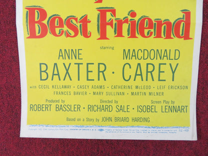 MY WIFE'S BEST FRIEND US INSERT (14"x 36") POSTER ANNE BAXTER CAREY 1952