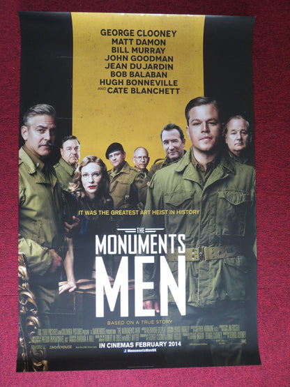 THE MONUMENTS MEN UK ONE SHEET ROLLED POSTER GEORGE CLOONEY MATT DAMON 2014