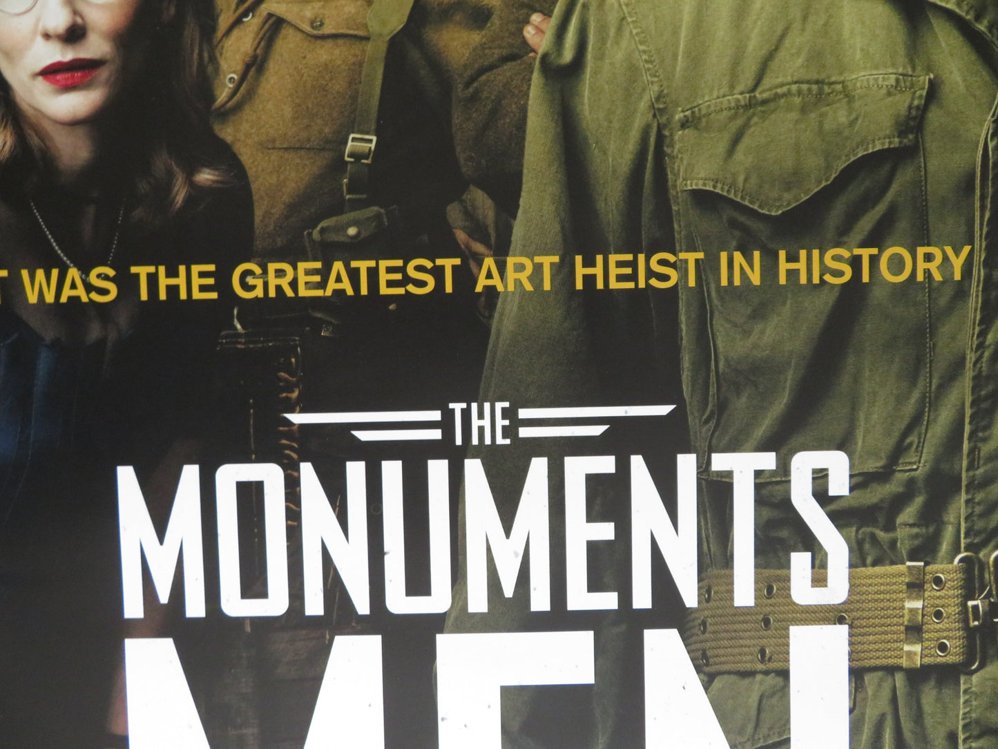 THE MONUMENTS MEN UK ONE SHEET ROLLED POSTER GEORGE CLOONEY MATT DAMON 2014