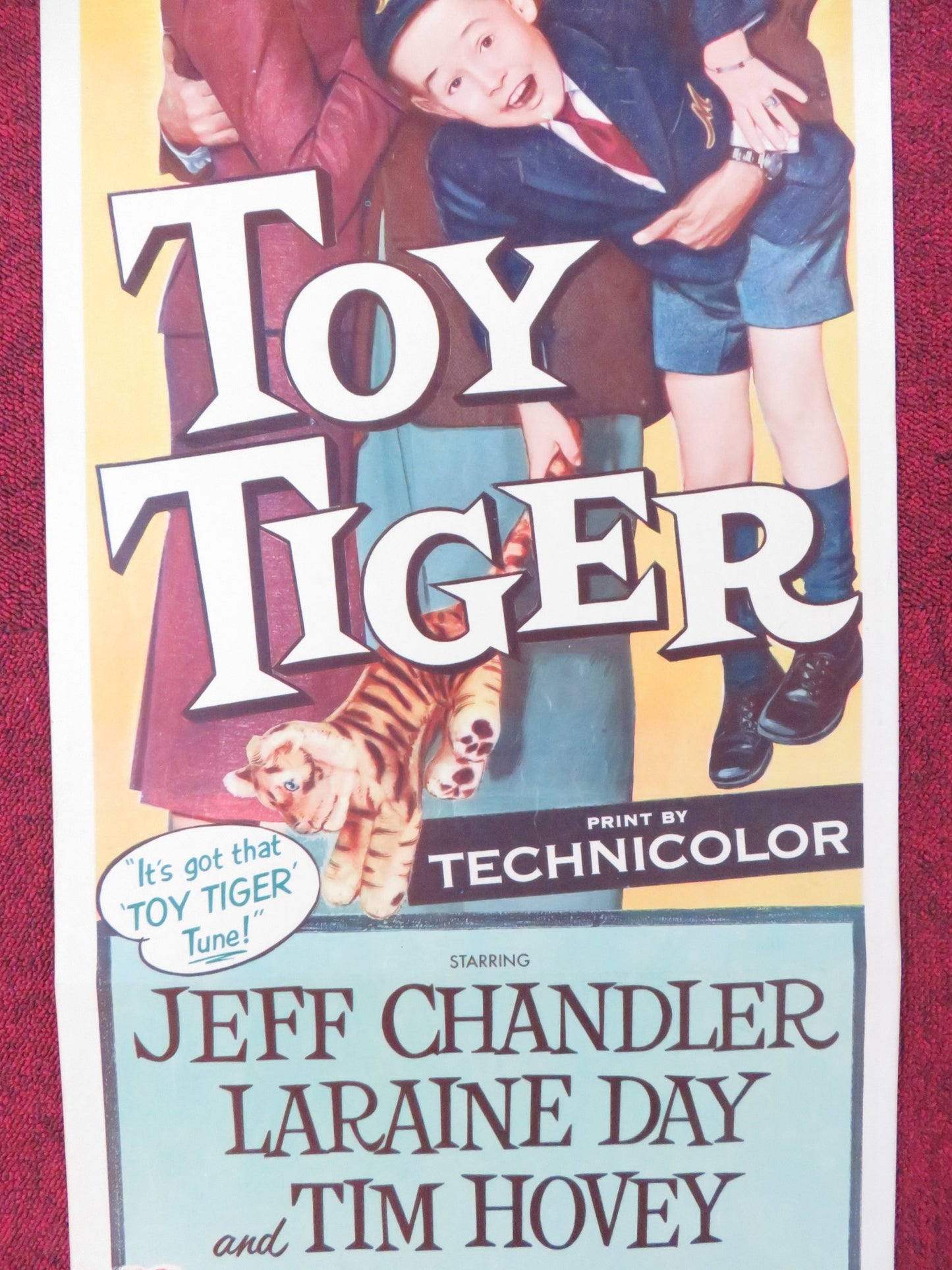 THE TOY TIGER US INSERT (14"x 36") POSTER JEFF CHANDLER LARAINE DAY 1956