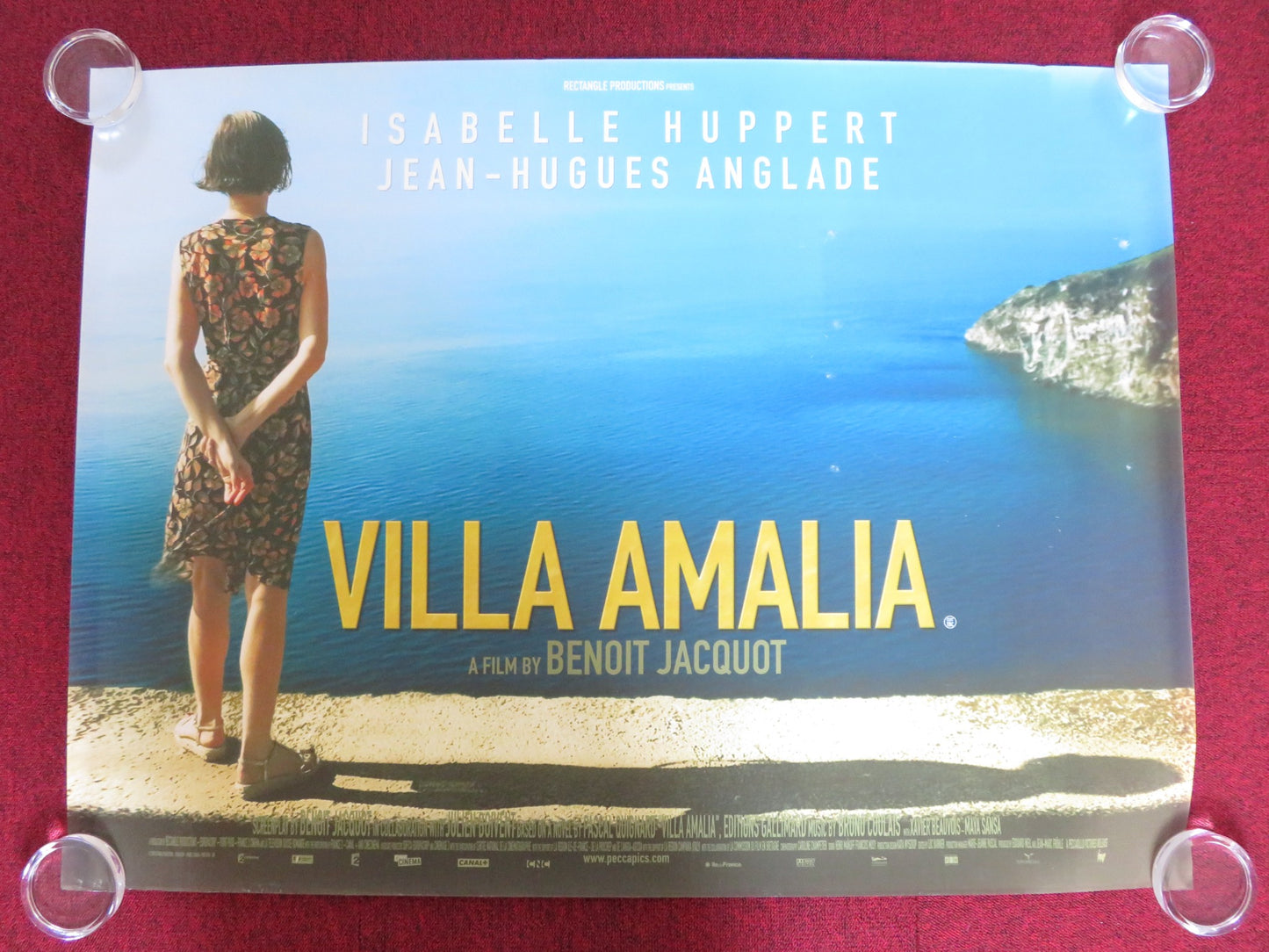 VILLA AMALIA UK QUAD ROLLED POSTER ISABELLE HUPPERT JEAN-HUGHES ANGLADE 2009