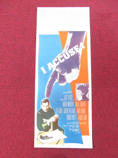 I ACCUSE! US INSERT (14"x 36") POSTER JOSE FERRER ANTON WALBROOK 1957