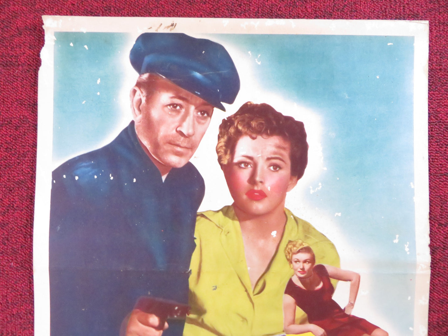 LUCKY NICK CAIN US INSERT (14"x 36") POSTER GEORGE RAFT COLEEN GRAY 1951