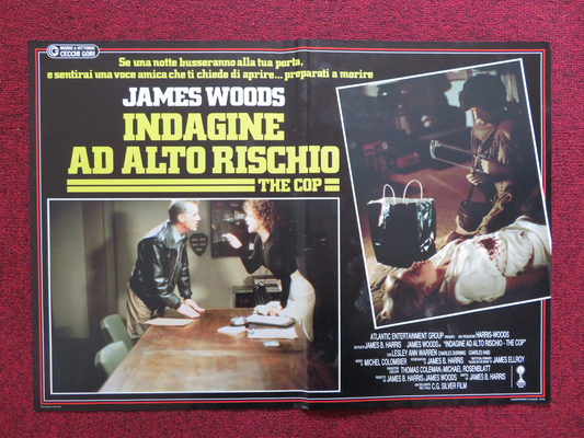 COP - D ITALIAN FOTOBUSTA POSTER JAMES WOODS LESLEY ANN WARREN 1988