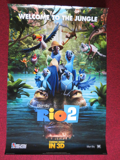 RIO 2 - A  UK ONE SHEET ROLLED POSTER JAKE T. AUSTIN CARLINHOS BROWN 2014