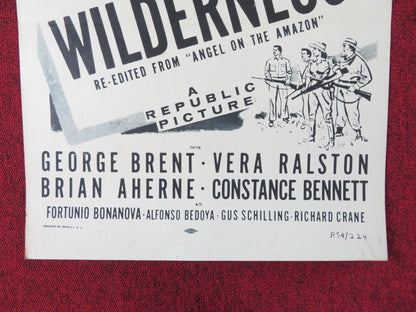 THE JUNGLE WILDERNESS US INSERT (14"x 36") POSTER GEORGE BRENT VERA RALSTON 1954