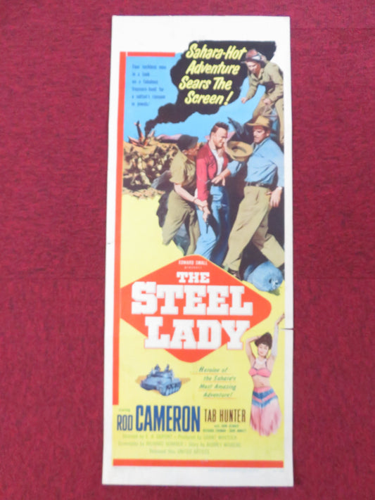 THE STEEL LADY US INSERT (14"x 36") POSTER ROD CAMERON TAB HUNTER 1953