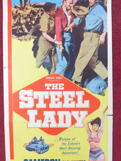 THE STEEL LADY US INSERT (14"x 36") POSTER ROD CAMERON TAB HUNTER 1953