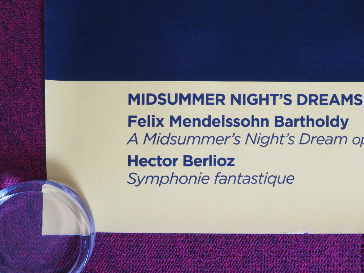 BERLINER PHILHARMONIKA MIDSUMMER NIGHT'S DREAMS UK QUAD ROLLED POSTER 2013