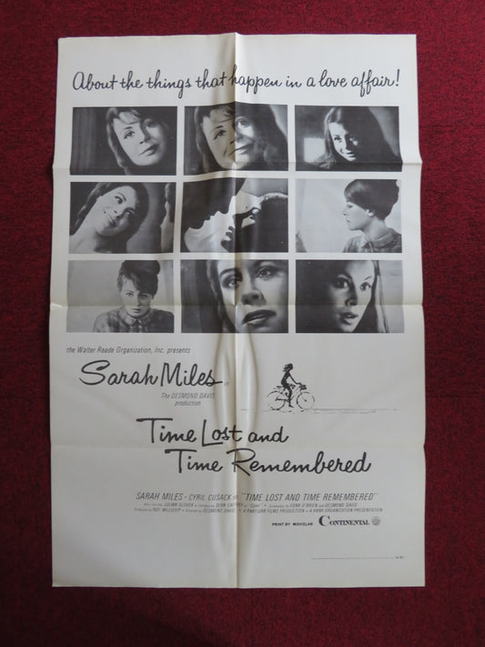 TIME LOST AND TIME REMEMBERED FOLDED US ONE SHEET POSTER SARAH MILES CUSACK 1966