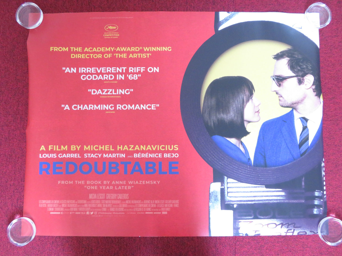 REDOUBTABLE UK QUAD (30"x 40") ROLLED POSTER LOUIS GARREL STACY MARTIN 2017