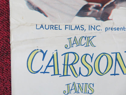 MISTER UNIVERSE US INSERT (14"x 36") POSTER JACK CARSON JANIS PAIGE 1951