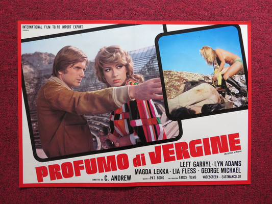 BLOODY VIRGIN - A ITALIAN FOTOBUSTA POSTER LEFT GARRYL LYN ADAMS 1975