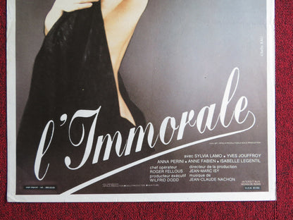 THE IMMORAL ONE FRENCH POSTER SYLVIA LAMO YVES JOUFFROY 1980