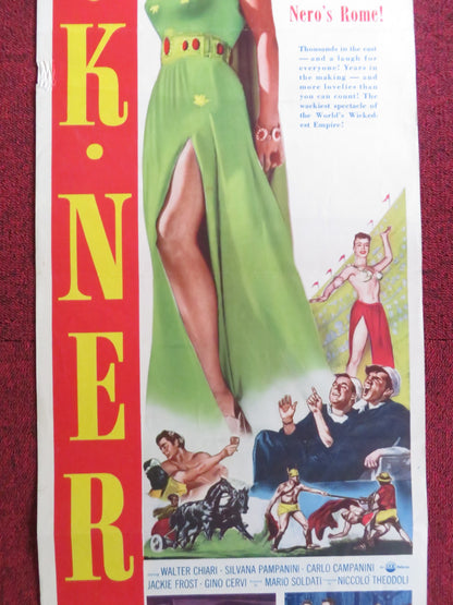 O.K. NERO US INSERT (14"x 36") POSTER WALTER CHIARI SILVANA PAMPANINI 1953