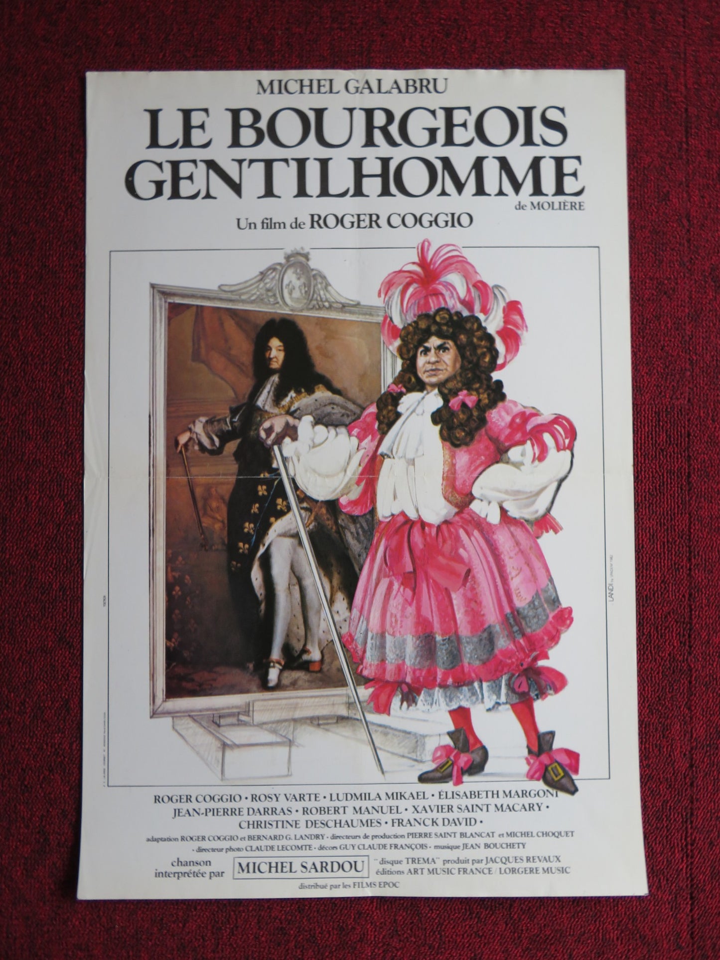 LE BOURGEOIS GENTILHOMME FRENCH POSTER MICHEL GALABRU ROGER COGGIO 1982