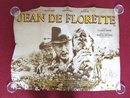 JEAN DE FLORETTE UK QUAD (30"x 40") ROLLED POSTER CANNON GERARD DEPARDIEU 1986