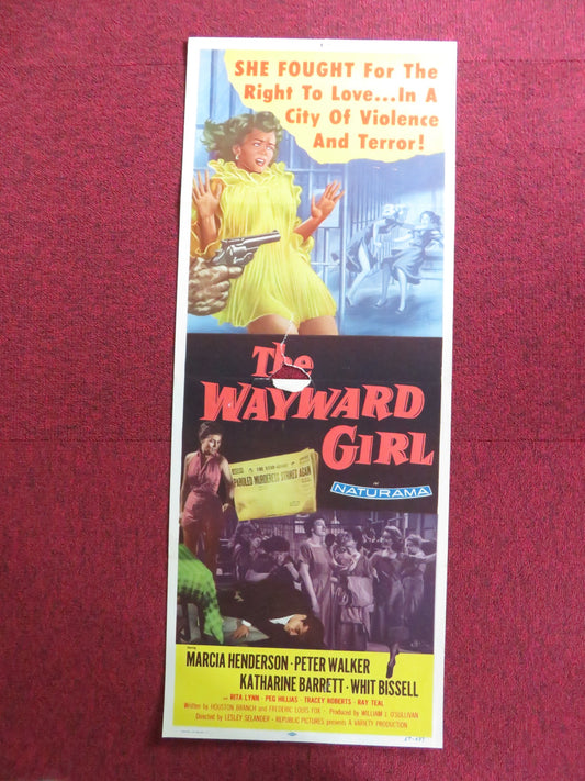 THE WAYWARD GIRL US INSERT (14"x 36") POSTER MARCIA HENDERSON PETER WALKER 1957