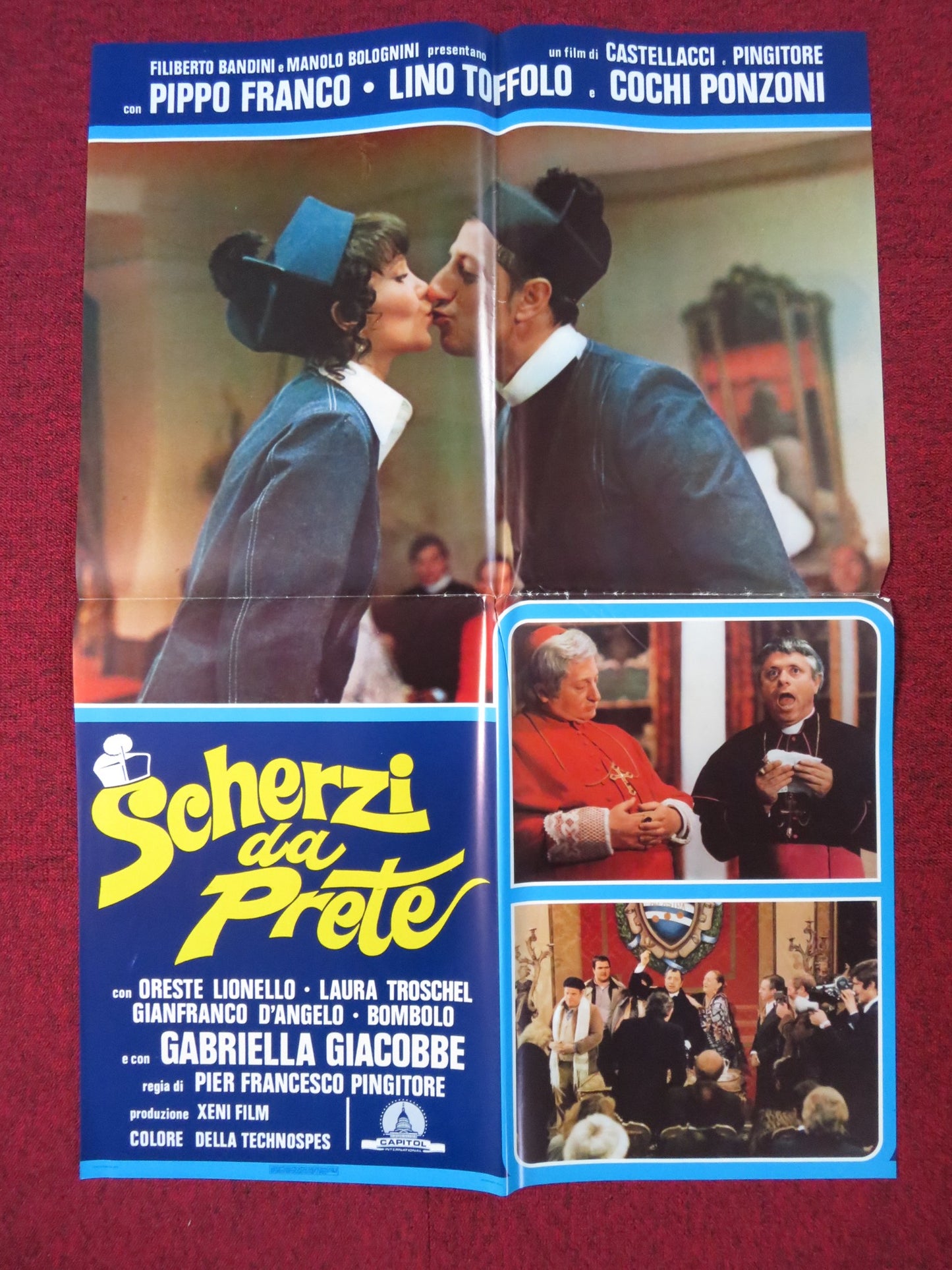 SCHERZI DA PRETE ITALIAN FOGLIO POSTER PIPPO FRANCO LINO TOFFOLO 1978