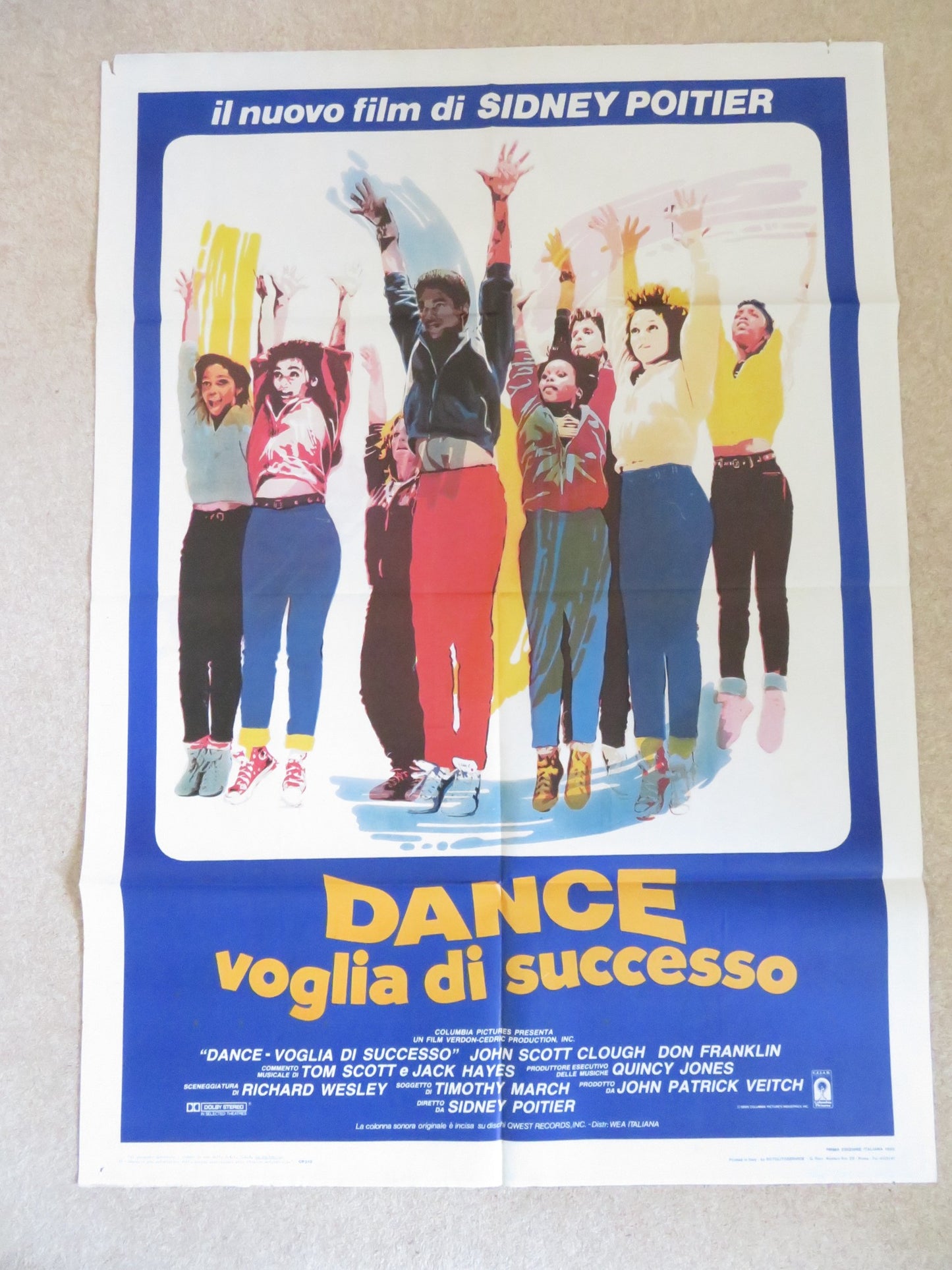 FAST FORWARD ITALIAN 2 FOGLIO POSTER JOHN SCOTT CLOUGH DON FRANKLIN 1985