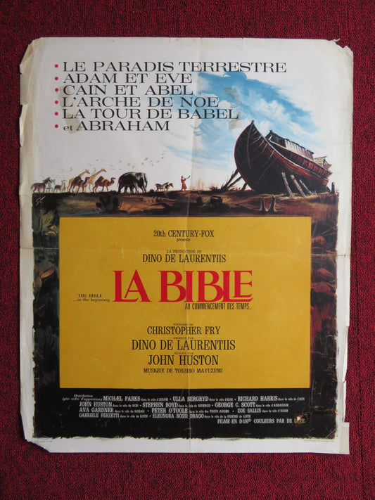 THE BIBLE: IN THE BEGINNING FRENCH POSTER MICHAEL PARKS RICHARD HARRIS 1966