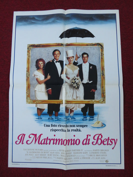 BETSY'S WEDDING ITALIAN FOGLIO POSTER ALAN ALDA MOLLY RINGWALD 1990