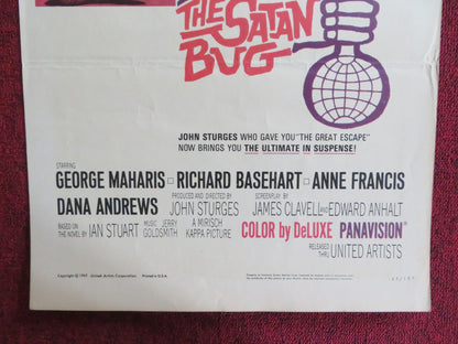 THE SATAN BUG US INSERT (14"x 36") POSTER GEORGE MAHARIS RICHARD BASEHEART 1965