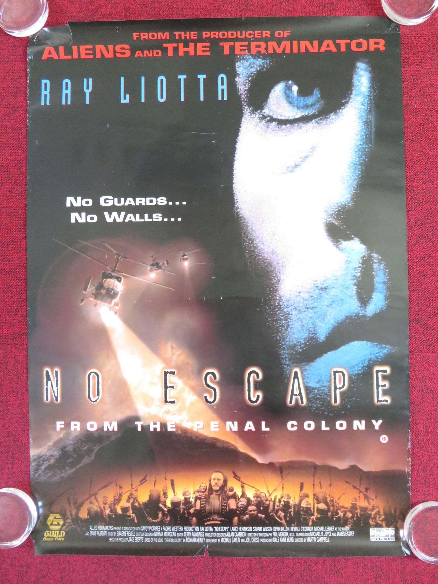 NO ESCAPE VHS VIDEO POSTER ROLLED RAY LIOTTA LANCE HENRIKSEN 1994