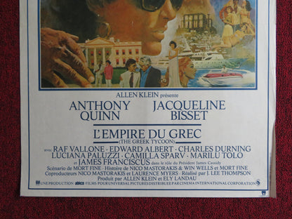 THE GREEK TYCOON FRENCH POSTER ANTHONY QUINN JACQUELINE BISSET 1987