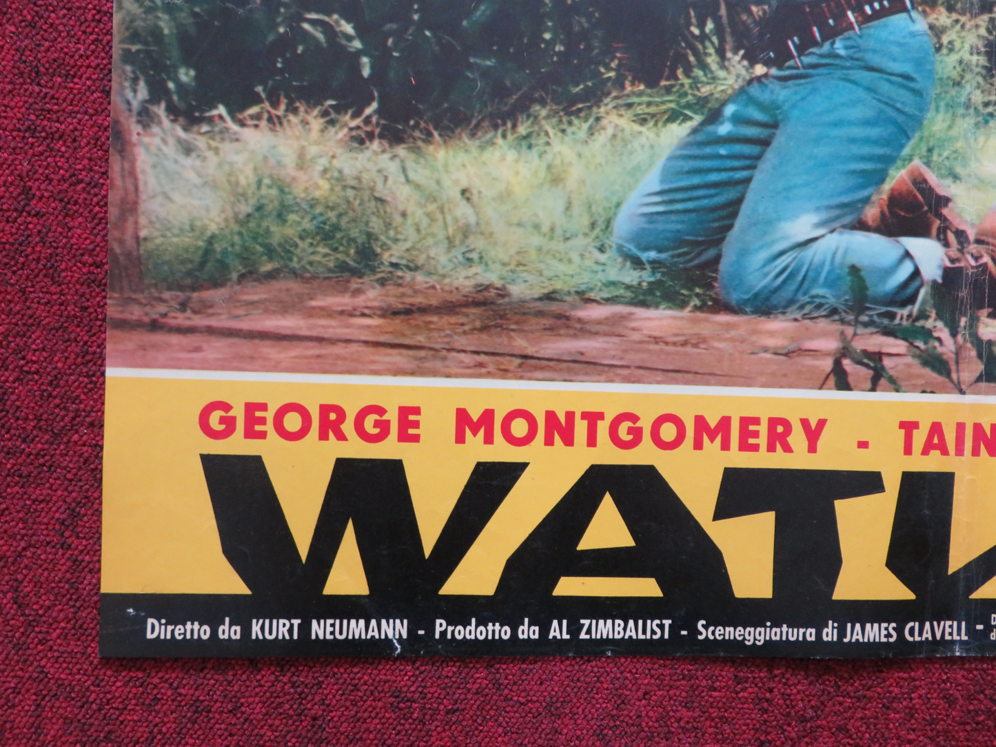 WATUSI - A ITALIAN FOTOBUSTA POSTER GEORGE MONTGOMERY TAINA ELG D. FARRAR 1959