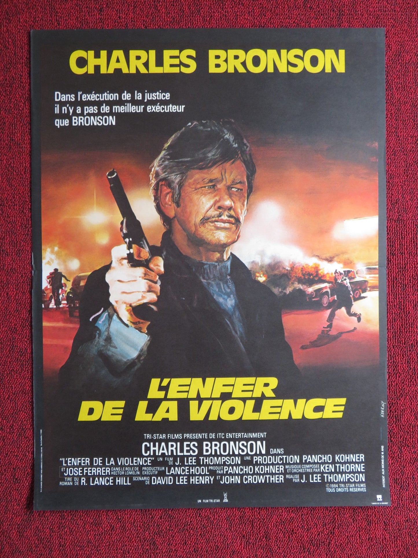 THE EVIL THAT MEN DO FRENCH POSTER CHARLES BRONSON THERESA SALDANA 1984