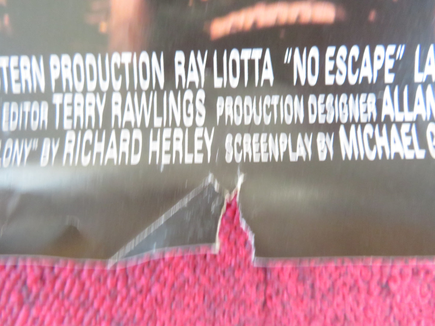 NO ESCAPE VHS VIDEO POSTER ROLLED RAY LIOTTA LANCE HENRIKSEN 1994