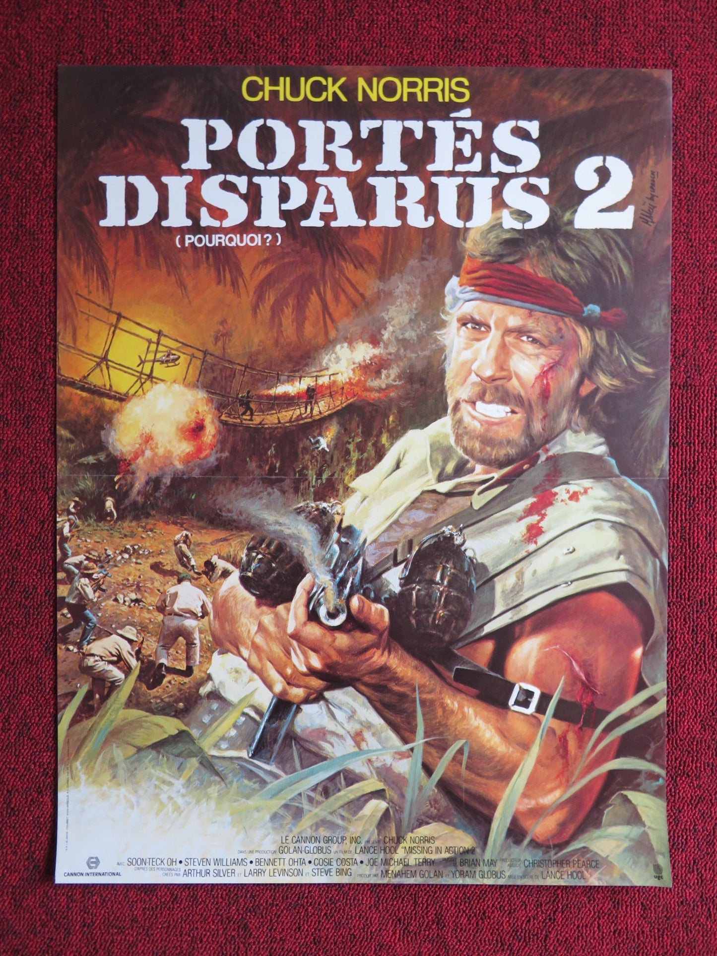 MISSING IN ACTION 2 FRENCH POSTER CANNON CHUCK NORRIS 1984