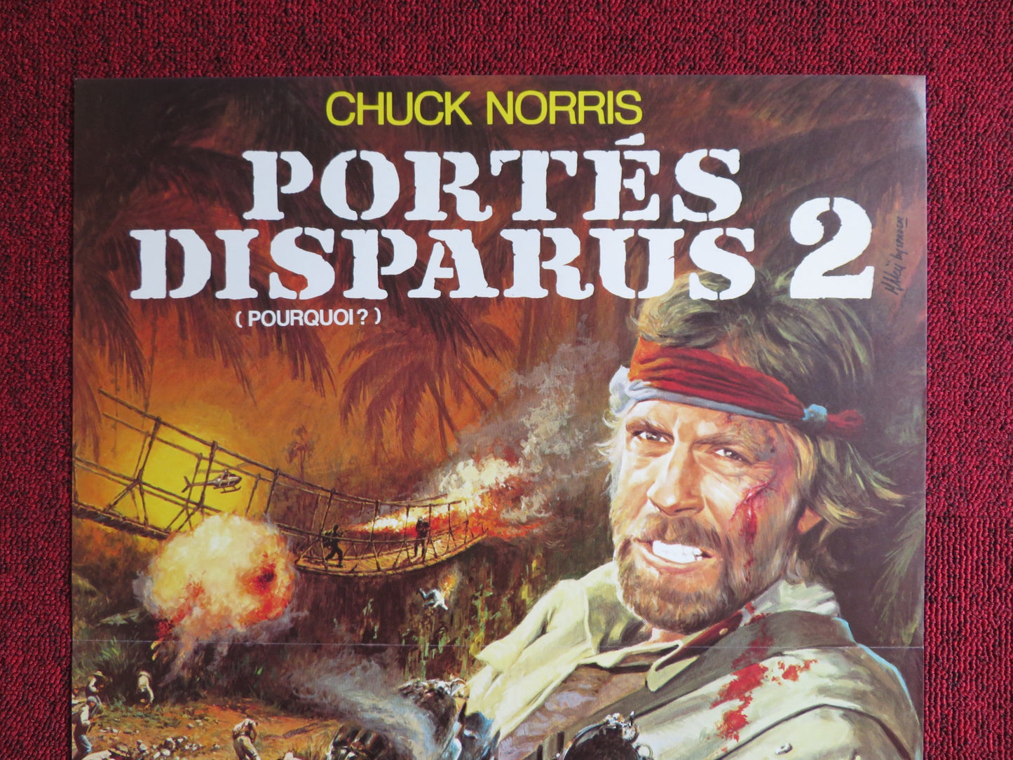 MISSING IN ACTION 2 FRENCH POSTER CANNON CHUCK NORRIS 1984