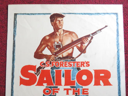 SAILOR OF THE KING US INSERT (14"x 36") POSTER JEFFREY HUNTER RENNIE 1953