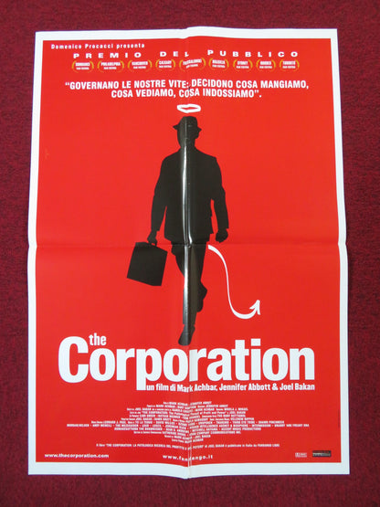 THE CORPORATION ITALIAN FOGLIO POSTER MARK ACHBAR MIKELA JAY 2003